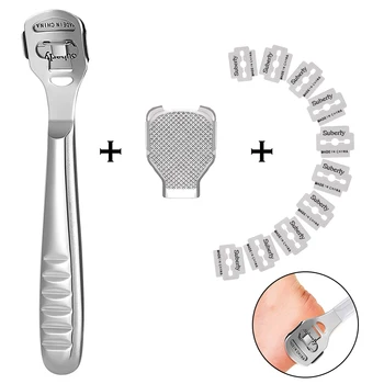 

Professional Pedicure Foot File Callus Remover,Hard Dead Skin Cutter Shaver Stainless Steel Pedicure Foot Tool With 10 Blades