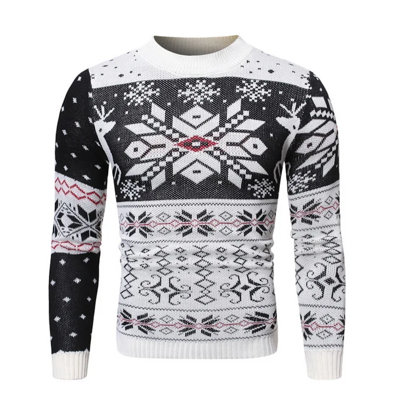 WENYUJH 2019 New Mens Christmas Sweater Autumn Winter Printed O Neck Pullover Knitted Jumper Sweaters Causal Slim Male Clothes WENYUJH 2019 New Mens Christmas Sweater Autumn Winter Printed O Neck Pullover Knitted Jumper Sweaters Causal Slim Male Clothes
