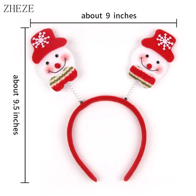 Trendy Christmas Headbands For Children Girls Xmas Tree Party Hats Hair Band Clasp Head Hoop Decoration Accessories Gifts a-2