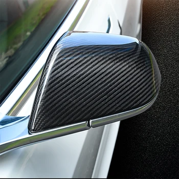 

For Tesla model 3 Car Real Carbon Fiber Exterior Accessories Carbon Fiber Rearview Mirror Cover Sticker