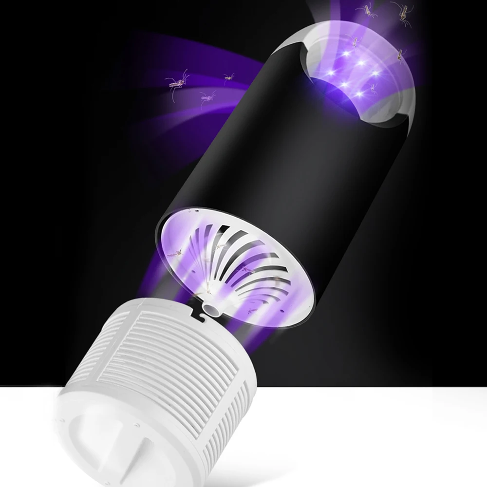 Zapper Москитная лампа USB светодиодный ловушка для насекомых летающие насекомые бесголосные электрические моли убийца антимоскитная лампа нежная 5 Вт вредитель жук