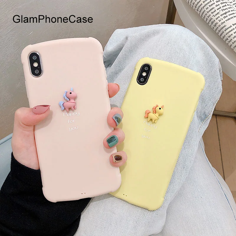 

GlamPhoneCase Cute Unicorn Phone Case For iPhone X XS Max XR Soft Silicone Cover For iPhone 7 8 6 6s Plus Case