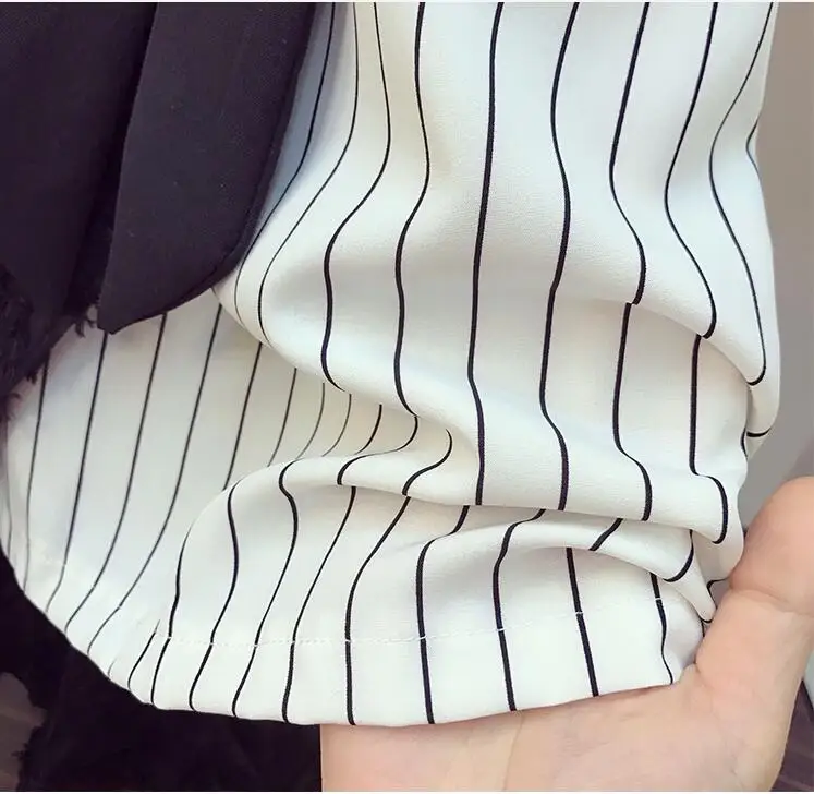 Korea Women Casual Lace Striped Patchwork Dress 2020 Summer 3D Tassel Appliques V-neck Short Sleeve Sashes irregular Dress