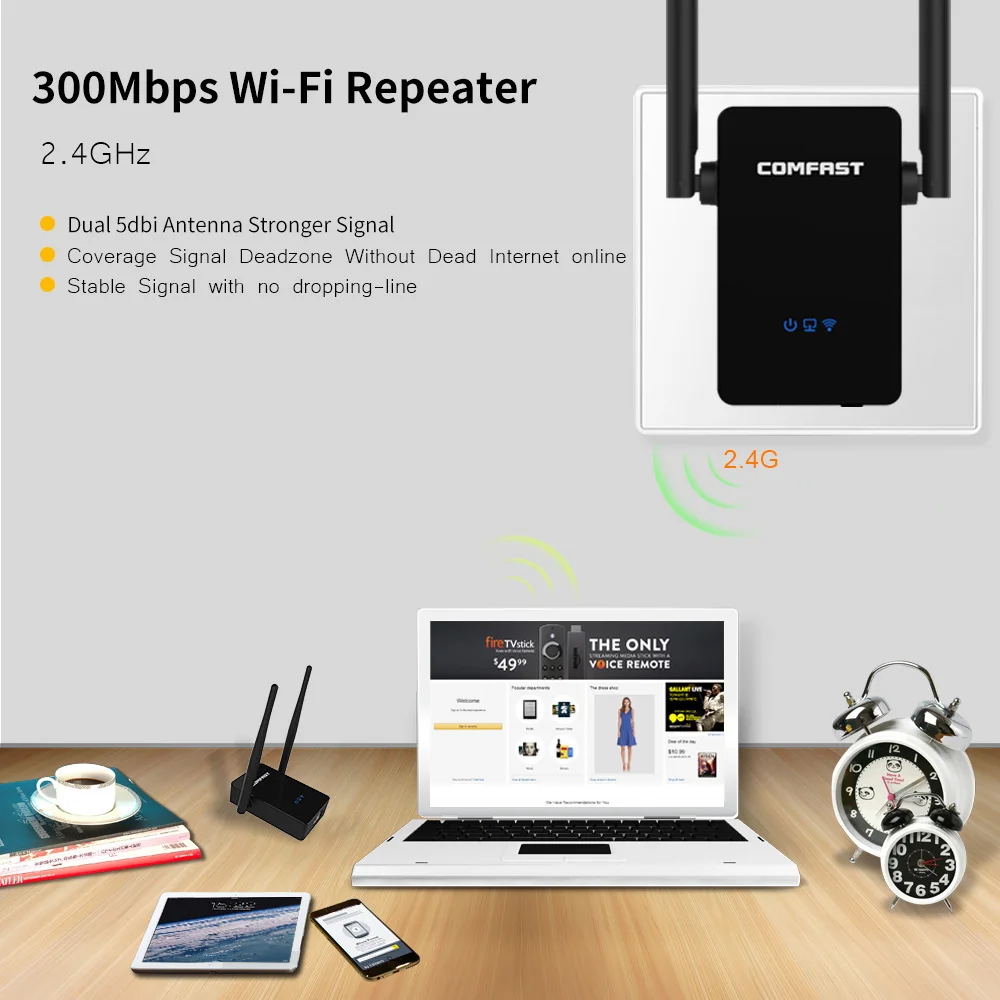 Comfast 300 mbps Wi Fi ретранслятор Беспроводной расширитель диапазона усилитель сигнала
