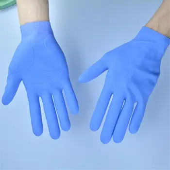 

1 Pair High Temperature Reusable Gloves Waterproof and Oil Resistant High Elastic Nitrile Gloves Food Grade Silicone Gloves