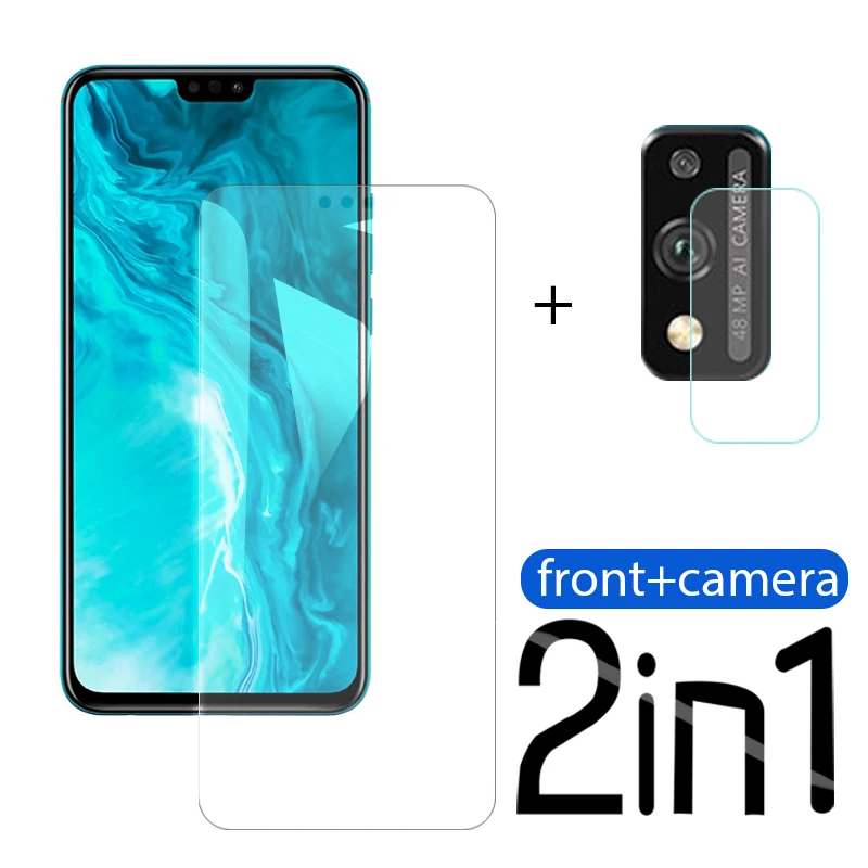 Защитное стекло для экрана и камеры huawei honor 9X Lite закаленное 2 в 1 | Мобильные