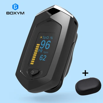 BOXYM-oxímetro De pulso para Dedo, médico, recargable, OLED, Monitor De ritmo cardíaco y oxígeno en la sangre, pulsioxímetro De modo SpO2