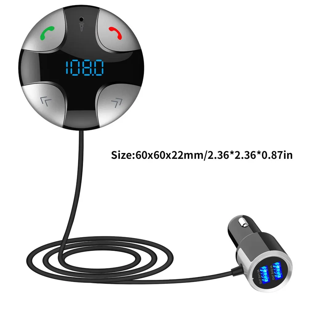 Bluetooth Hands-free FM модулятор стерео автомобильный mp3-плеер аудио адаптер fm-передатчик Поддержка TF для iPhone XS 8 7 и Android