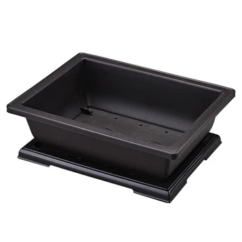 

1 Set Flower Pot Imitation Purple Balcony Rectangle Bonsai Bowl Basin Nursery Planter Plastic Trays