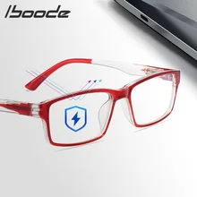 IBOODE Fashion Transparent Glasses Frame Square Anti Blue Light Clear Lens Eyeglasses For Women Men Optical Spectacles Frames