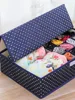 Cherry Pattern Storage Boxes Oxford Fabric Closet Organizer For Scarfs Socks Cover Wardrobe Drawer Separated Clothes Storage Box 5