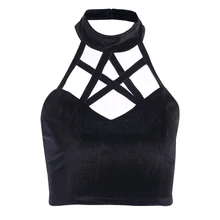  Goth Cross Print Lace Bodycon Crop Tops Camis Sexy Y2K Aesthetic Black Red Basic Corset Tank Top Summer Clothes for Women Girls 