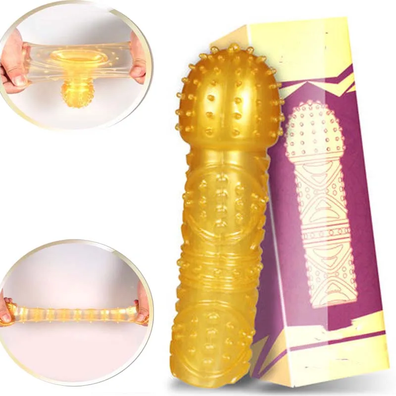 Silicone Penis Condoms Extender G Spot Massagers Delay Ejaculation Sleeve Spiral Stimulation Cock Ring Adult Toys for Men | Красота и