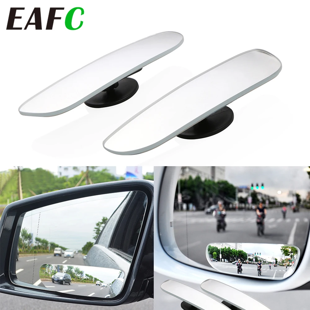 and Trucks lebogner Pack Blind Spot Accessories 2 Round HD Glass Slim Frameless Convex Rear View SUV Wide Angle 360°Rotate 30°Sway Adjustable Stick On Mirror for All Cars
