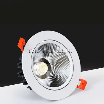 

NEW 10pcs 6w 9w 12w 15w Led Downlight White Body dimmable spot cob 110v 220v Lighting Fixtures Recessed Down Lights Indoor Light