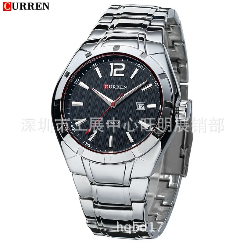

Curren/Karui En 8103 Calendar Waterproof Quartz Fashion MEN'S Watch Large Dial Popular Watch
