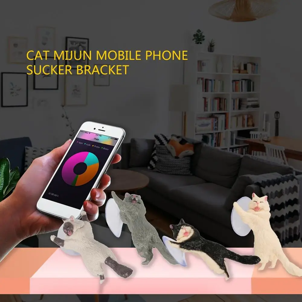 Универсальный милый кошачий мобильный телефон держатель для iPhone 11 Pro Max Samsung
