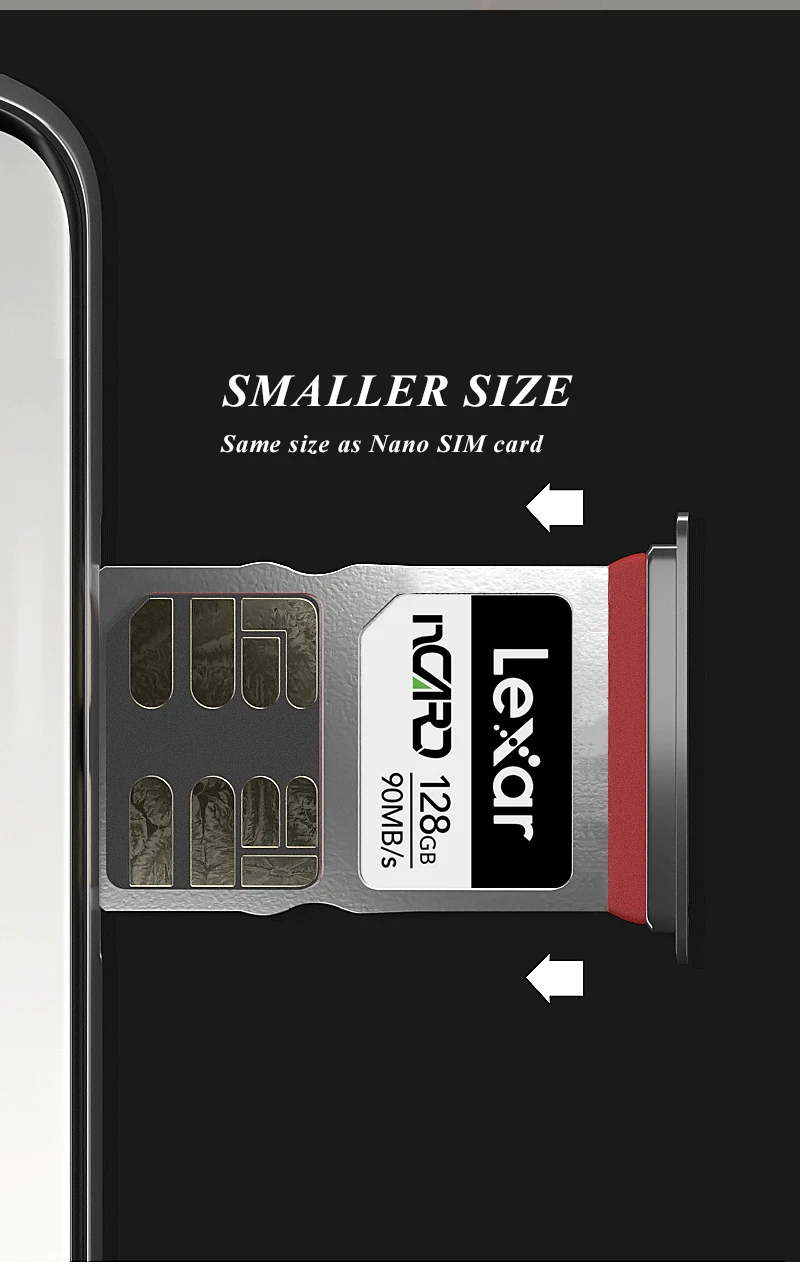 New Arrival Lexar Memory Card HUAWEI Patent Authorization nCARD 64GB 128GB 256GB Micro SD Card TF Card for Huawei Mobile