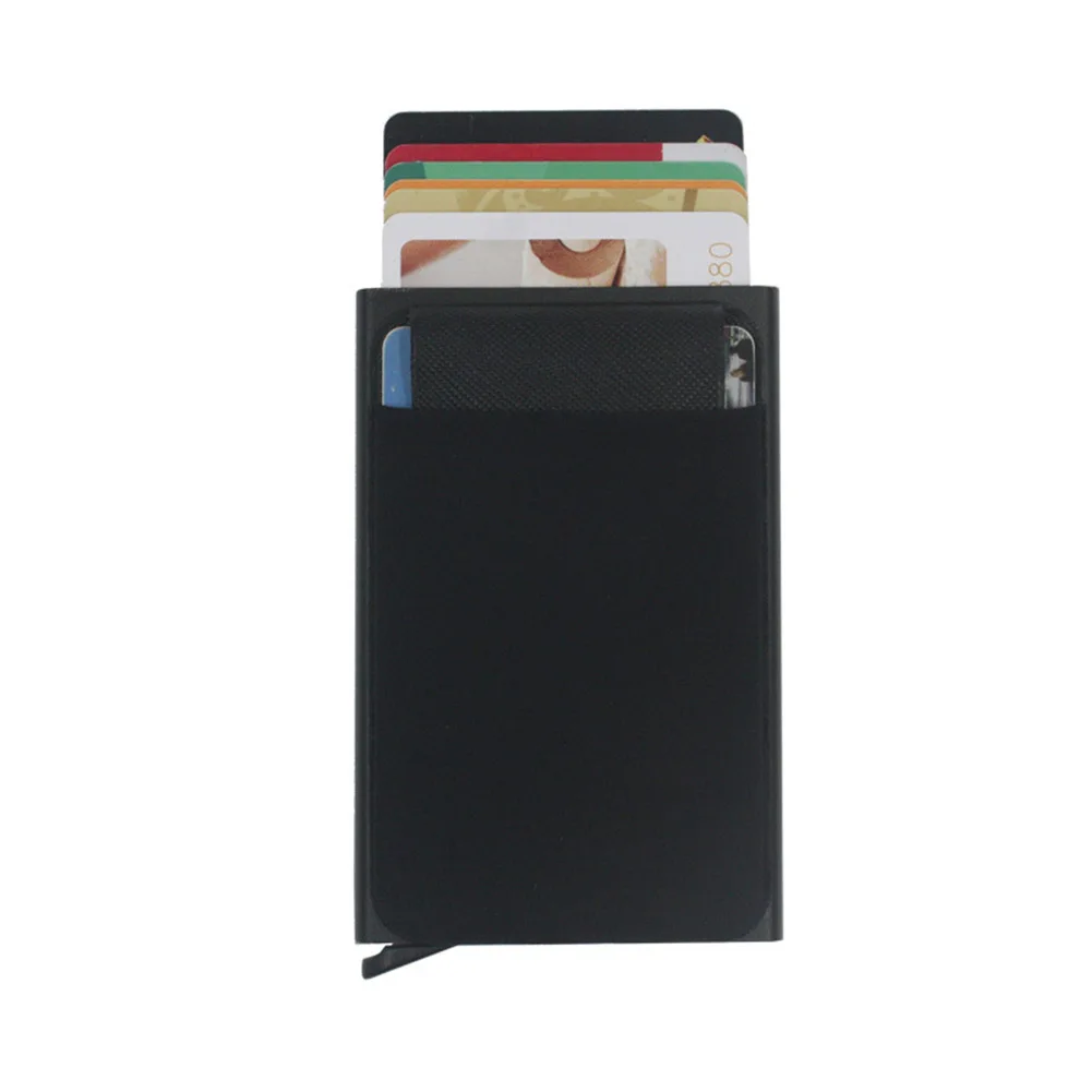 Automatic Id Rfid Card Holder Case Men Women Smart Wallet Metal