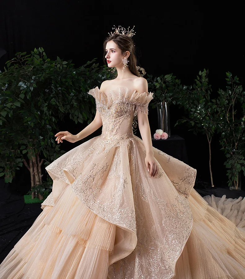 Свадебное платье для беременных, новинка 2019, свадебное платье с кристаллами и кисточками для беременных, элегантное роскошное платье