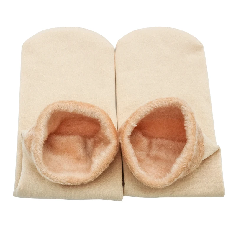 Повседневные носки для женщин нейлон плюс бархат утепленные носки однотонные дышащие эластичные женские средние Носки Зима
