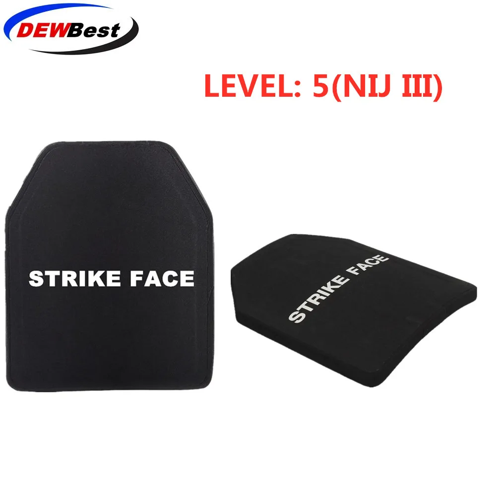 DEWBest-Placa contra rifles a prueba de balas, aluminio y PE NIJ 0101.06, nivel III, 10x12, Al2o3 NIJ, paneles balísticos independientes SAPI, 1 ud.