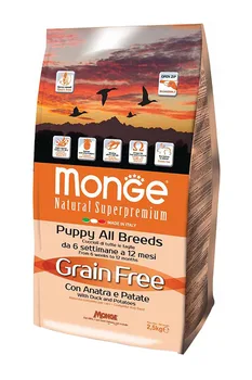 

MONGE MONGE DOG GRAIN FREE PUPPY bezzernovoy for puppies of all breeds with a duck and potatoes