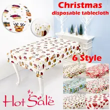 Горячая Распродажа Рождественская одноразовая скатерть водонепроницаемое противообрастающее покрытие Праздничная Рождественская Декоративная скатерть элегантная ткань