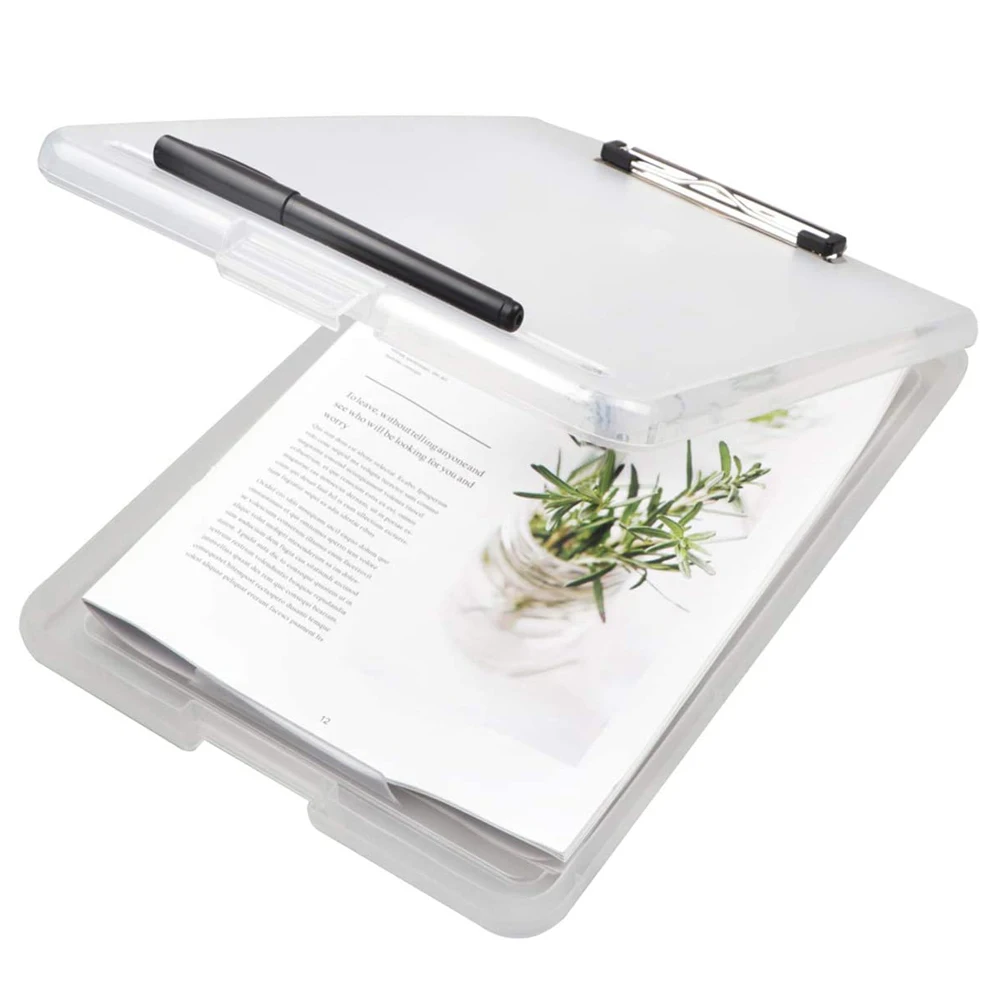 A4 Clipboard Box File Durable Waterproof Document Filing Storage Case Office Supplies file box organizer