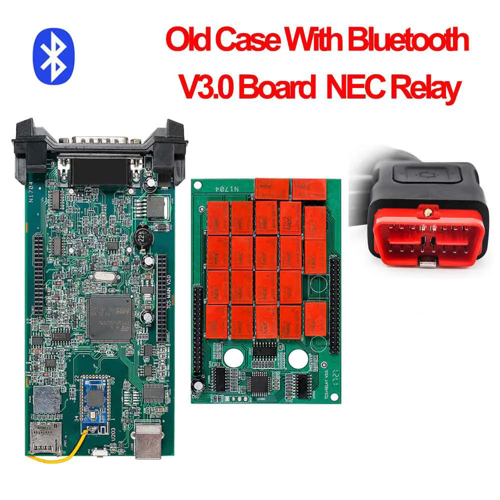 50 шт./лот CDP TCS CDP Pro Plus V3.0 зеленая плата Bluetooth,3 с ключом для автомобиля/грузовика obd2 диагностический инструмент автоматический считыватель кода - Цвет: Old case with BT