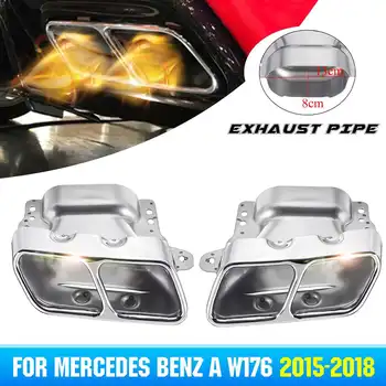 

Pair Exhaust Muffler Pipe Dual Exhaust Tips Tail Tube Stainless Steel For Mercedes/Benz W212-1 W204 W221 W166 W463 X164 W176