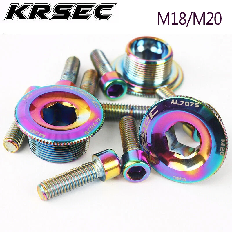 KRSEC крышка шатуна винтовая M18/M20 MTB шатун для велосипеда алюминиевый BMX