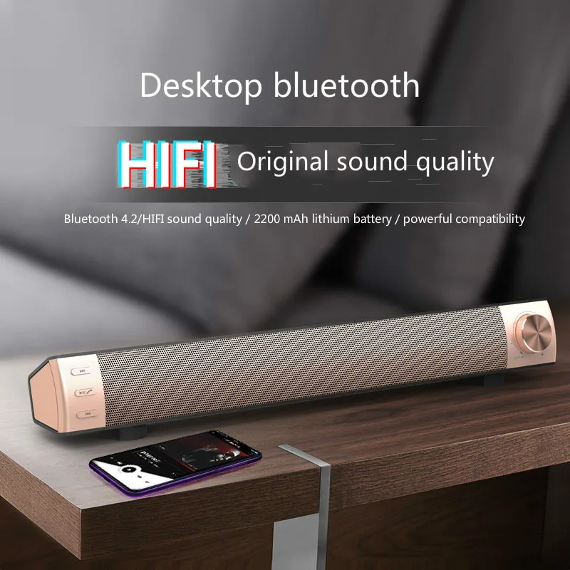 10 Вт Bluetooth Саундбар беспроводной объемный HIFI сабвуфер динамик домашний кинотеатр аудио Поддержка компьютера ТВ TF карта телефон