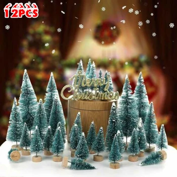 

PE Christmas Ornaments Home Small Party Mini Sisal Artificial Trees Snow Frost