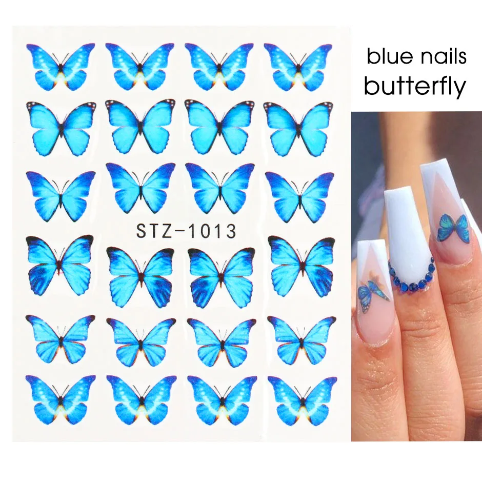 30pc/set Blue Nail Stickers Butterflies Flowers Black Pink Slider For Nails Water Manicure Decals Diy Decoration Glstz982-1017-3 - Stickers & Decals - AliExpress 30pc/set Blue Nail Stickers Butterflies Flowers Black Pink Slider For Nails Water Manicure Decals Diy Decoration Glstz982-1017-3 - Stickers & Decals - AliExpress