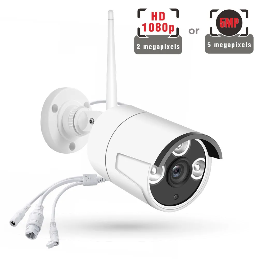 IP камера 1080p или 5 Мп с металлическим корпусом Wi Fi и RJ45 SD TF NVR DVR ONVIF|Камеры