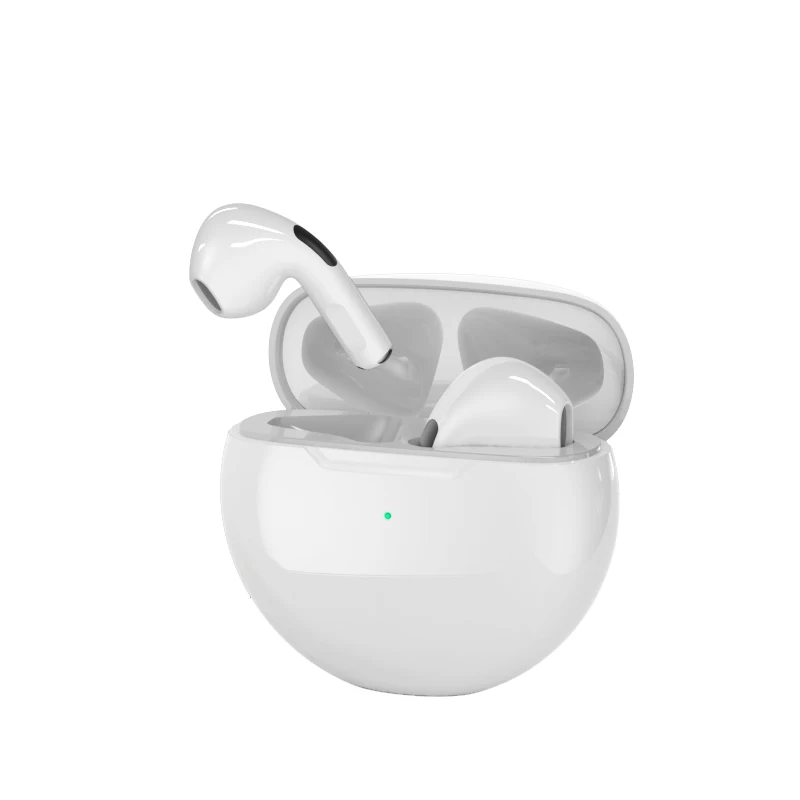 Airbuds 6 TWS Earbuds Wireless Bluetooth Earphones Touch Control Stereo Bass Noise Cancelling Sports Headset With Charging Box