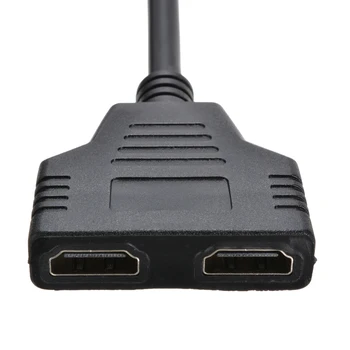 

1pc Adapter Cable Black HDMI Male To Female Cables High Speed HDMI Male To 2 Female Adapter Cables For HDTV Projectors
