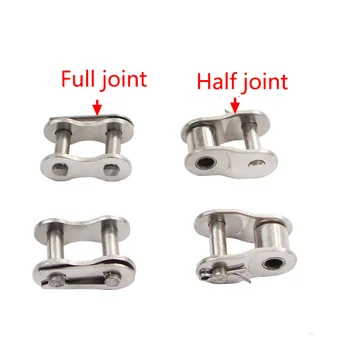 

2pcs Transmission Chain Joint Roller Chain Connector 304 Stainless Steel Full Half Buckle 4C 05B 06B 06C 08A 08B 10A 10B 12A 12B