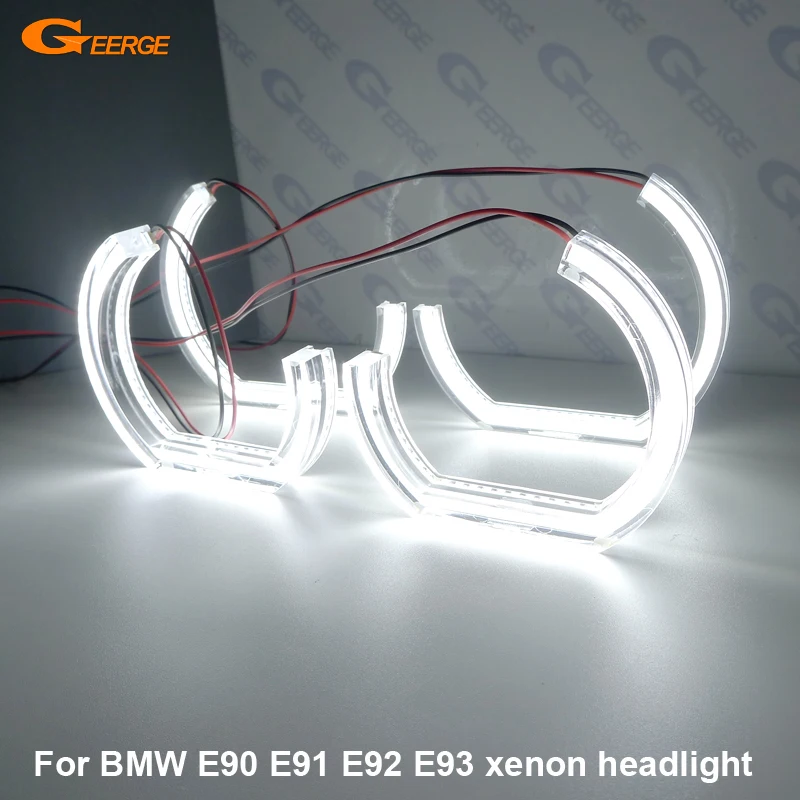BMW 3 시리즈 E90 E91 E92 E93 제논 헤드라이트용 우수한 DRL 크리스탈 울트라 브라이트 DTM M4 스타일 LED 엔젤 아이 키트 헤일로 링