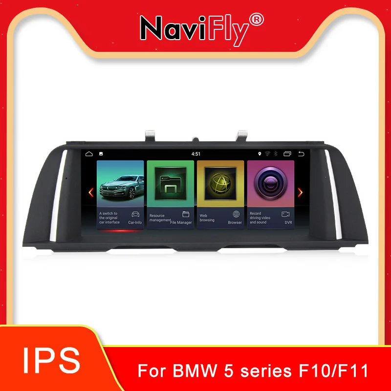 NaviFly Android gps навигация автомобильный мультимедийный плеер для BMW 5 серии F10 F11(2011-) CIC/NBT Android Смарт стерео головное устройство