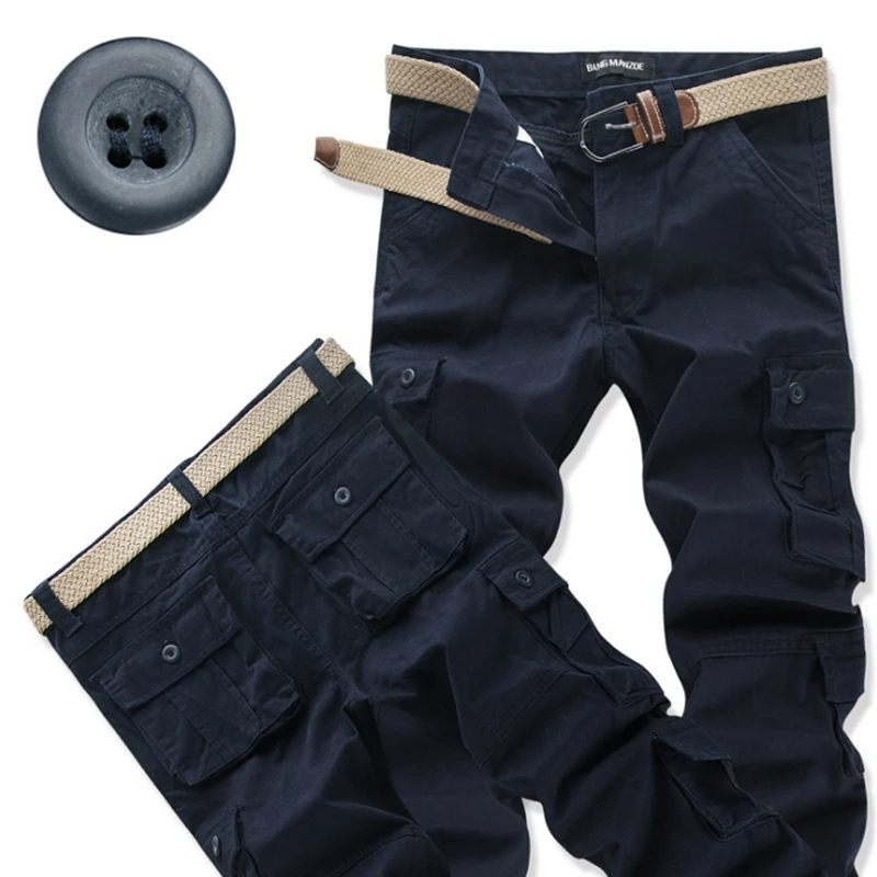 Мужские брюки карго, мужские повседневные брюки с несколькими карманами, военные тактические брюки, мужская верхняя одежда, прямые брюки, длинные брюки, камуфляжные брюки - Цвет: color4