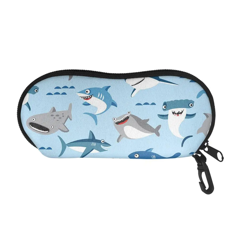Чехол для очков с принтом акулы мягкий портативный детский от близорукости