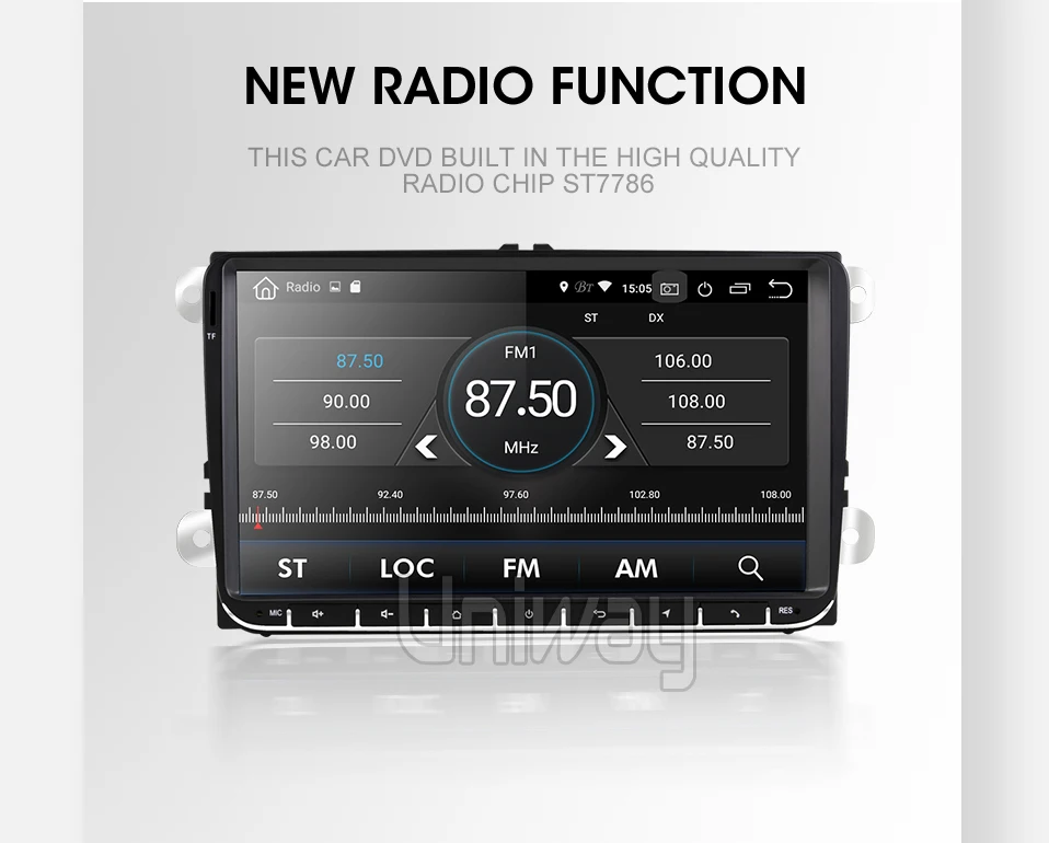 Uniway ADZ9071 android 9,0 автомобильный dvd для vw passat b6 b7 golf 5 6 tiguan polo octavia rapid fabia мультимедийный навигационный плеер