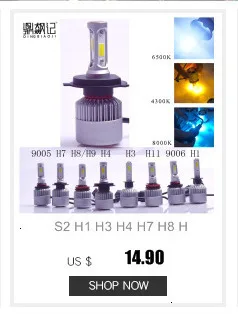 2X S2 H1 H3 H4 H7 H8 H9 H11 9005 9006 COB Del Faro 72 W фары для 8000LM светодиодный Авто ФАРИ Lampadina Della Luce di Nebbia 6500 K 24 V