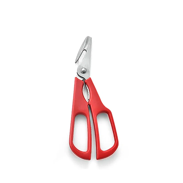 Seafood Scissors Lobster Fish Shrimp Crab Seafood Scissors Cut Shell Kitchen Tool Fish Knife Pliers Pliers Scissors Accessories red