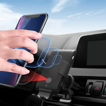 

Wireless car charger, infrared auto sensing car fast wireless charging stand,suitable for iPhone11/11 Pro/XS /X/Galaxy S10/S9/S8
