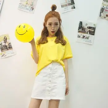 

Summer 2020 short sleeve t shirt Women blue Top Garment