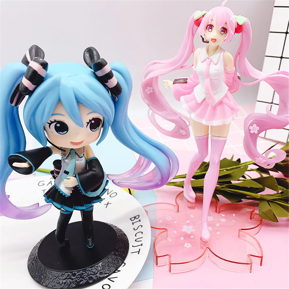 Anime Figure Hatsune Miku Action Girl Toys Pink Miku Figma Nendoroid PVC Doll Brinquedos Lovely Miku Figurine Xmas Gift Juguetes