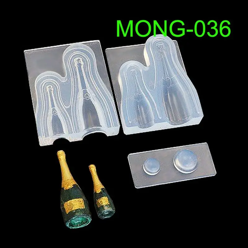 Real Mini Milk Bottle Goblet Cup Silicone Mold Epoxy Resin Molds Jewelry Tools